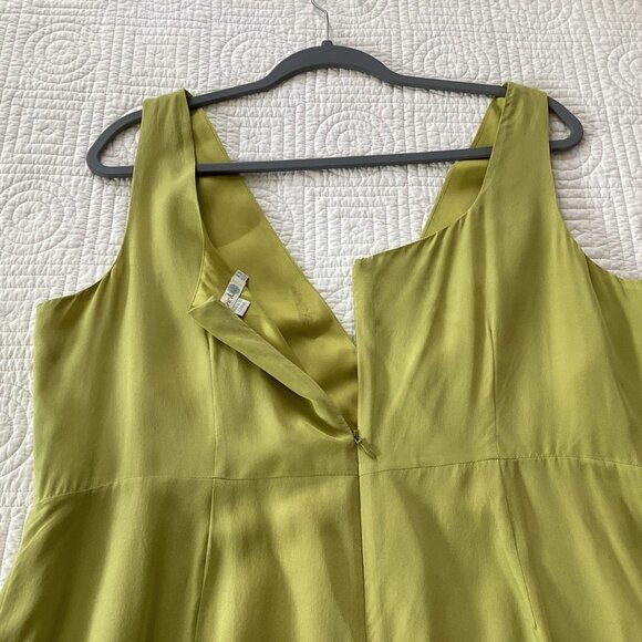 BODEN Silk Sassy DRESS Lime Green 100% Silk Women's Size 14 WH479 - Picture 11 of 12